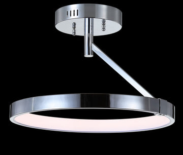 Owen 17.5" Dimmable Integrated LED Metal Semi Flush Mount - JONATHAN Y